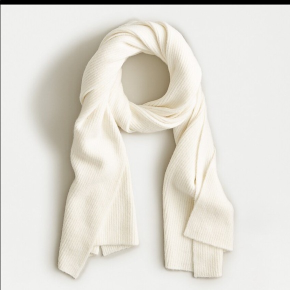 J. Crew Accessories - New J.Crew Ribbed Scarf In Supersoft Yarn Ivory